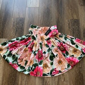 Dolce & GabbanaFloral Print Knee-Length Skirt NWT Size 44
